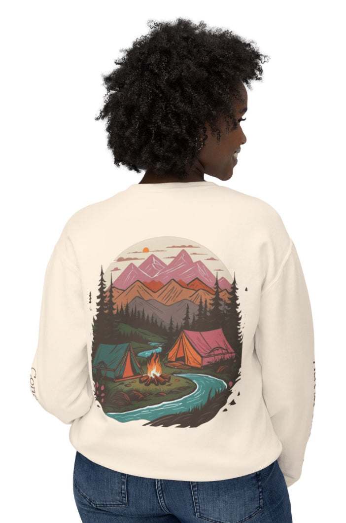 Sudadera para amantes de la naturaleza, sudadera de camping, sudadera de redes sociales, aventurero, viajero, suéter al aire libre