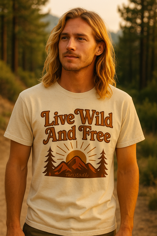 Camiseta de libre y salvaje en ambiente al aire libre, Camisa de senderismo, Camiseta de aventura, Regalo para amantes de la naturaleza.