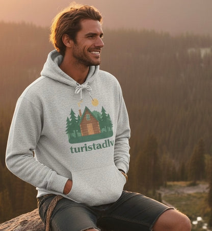 Sudadera con capucha Cabaña en el bosque, sudadera gráfica de Cabaña del bosque, regalo de naturaleza, ropa de exteriores