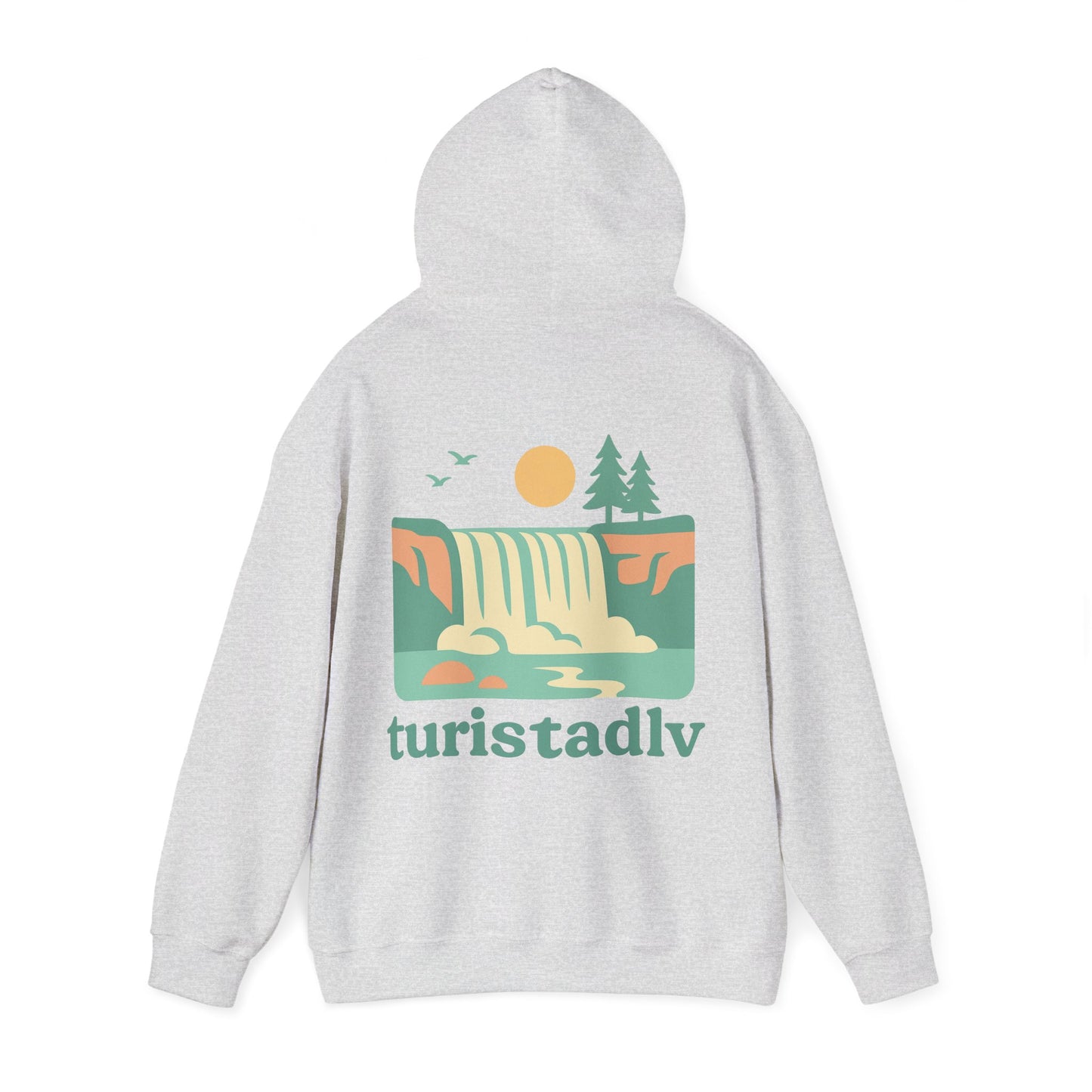 Sudadera con capucha Cascada Nature, Sudadera para amantes del aire libre, diseño de cascada de montaña, ropa de exterior, regalo de viaje