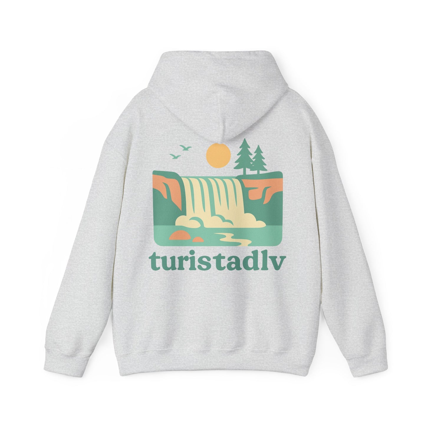 Sudadera con capucha Cascada Nature, Sudadera para amantes del aire libre, diseño de cascada de montaña, ropa de exterior, regalo de viaje