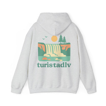 Sudadera con capucha Cascada Nature, Sudadera para amantes del aire libre, diseño de cascada de montaña, ropa de exterior, regalo de viaje