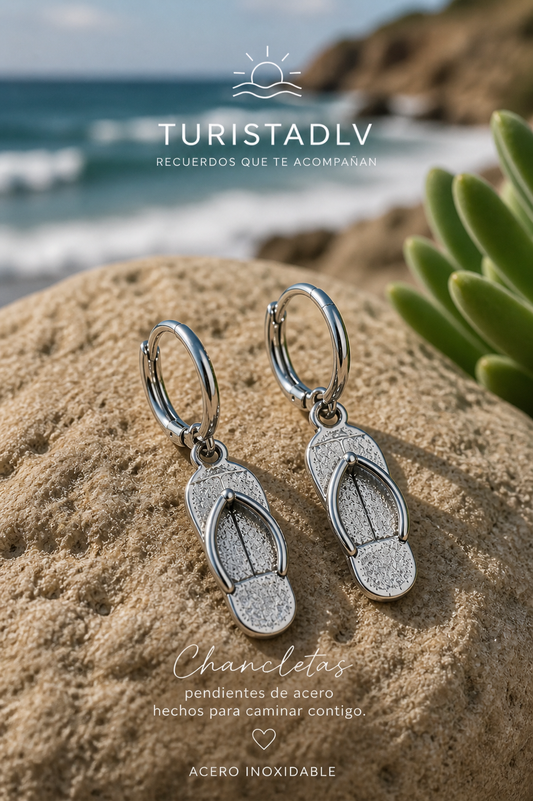 Pendientes de chancla, pendientes de verano, regalo de vacaciones, sandalia, aro, aritos, chancla, pendientes veraniegos, pendientes surferos, joyas de verano m