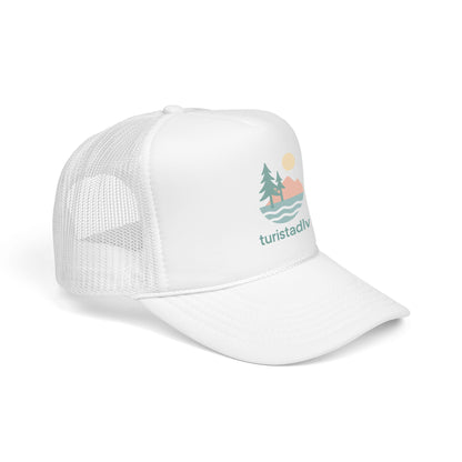 Gorra tipo retro de naturaleza, diseño de lago al atardecer, gorra de surfista con olas, diseño de árboles y montaña, regalo de senderista