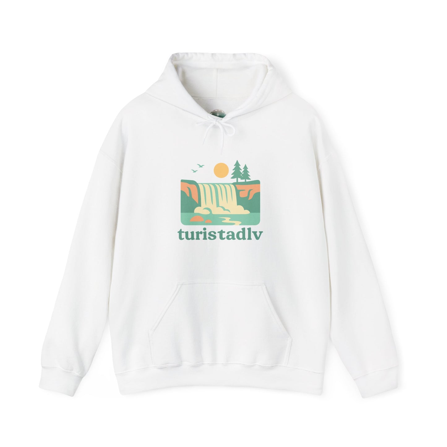 Sudadera con capucha Cascada Nature, Sudadera para amantes del aire libre, diseño de cascada de montaña, ropa de exterior, regalo de viaje