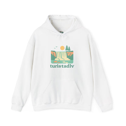 Sudadera con capucha Cascada Nature, Sudadera para amantes del aire libre, diseño de cascada de montaña, ropa de exterior, regalo de viaje