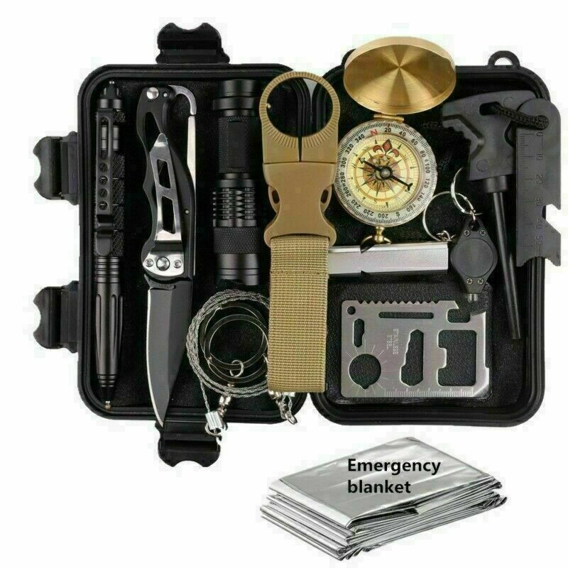 Emergency Survival Kit, Camping Hiking, Set Box