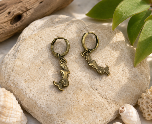 Aretes de sirena,  Ocean Woman. Pendientes sirena, sirenita, joyas de sirena, aros, aritos, sirena, pendientes con sirena, aros veraniegos.