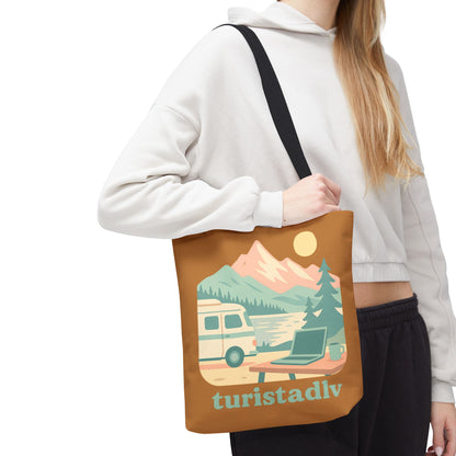 Bolso Tote Van Life, Ilustración de Montaña y Camper