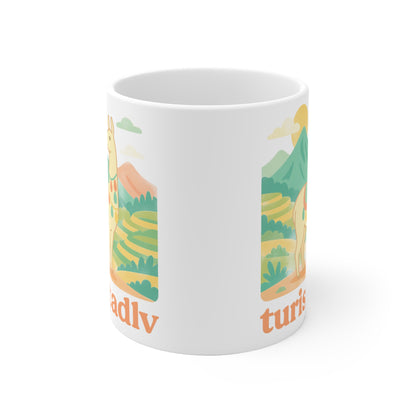 Taza de Llama Peruana, taza de cerámica , Regalo andino, taza de  alpaca, vicuña, guanaco.