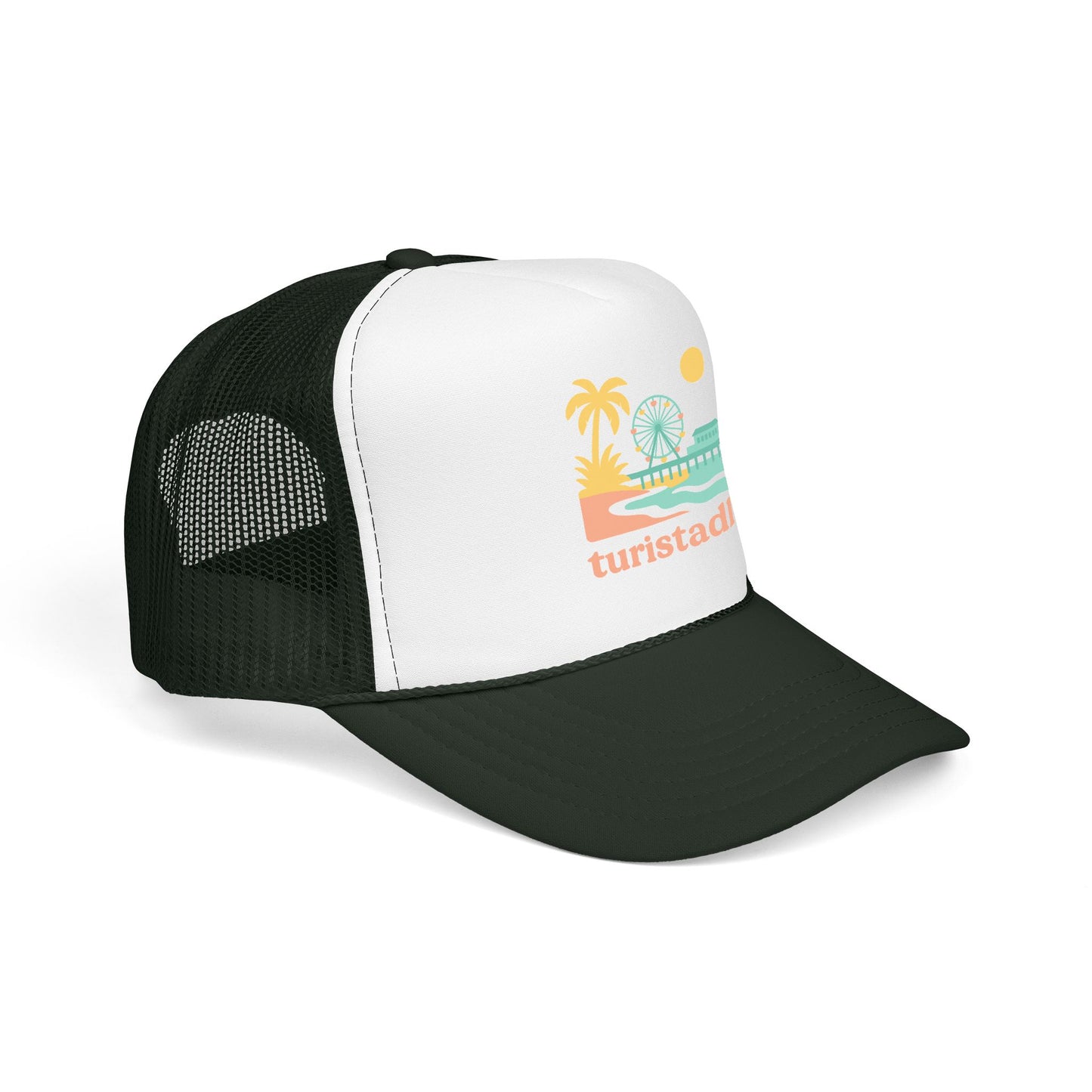 Gorra retro californiana, gorra de noria de playa retro, gorra de vacaciones, sombrero de visera muelle de santa Mónica.