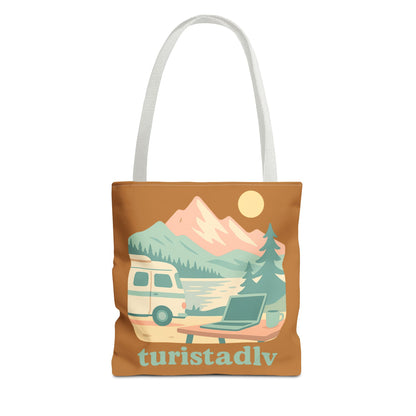 Bolso Tote Van Life, Ilustración de Montaña y Camper