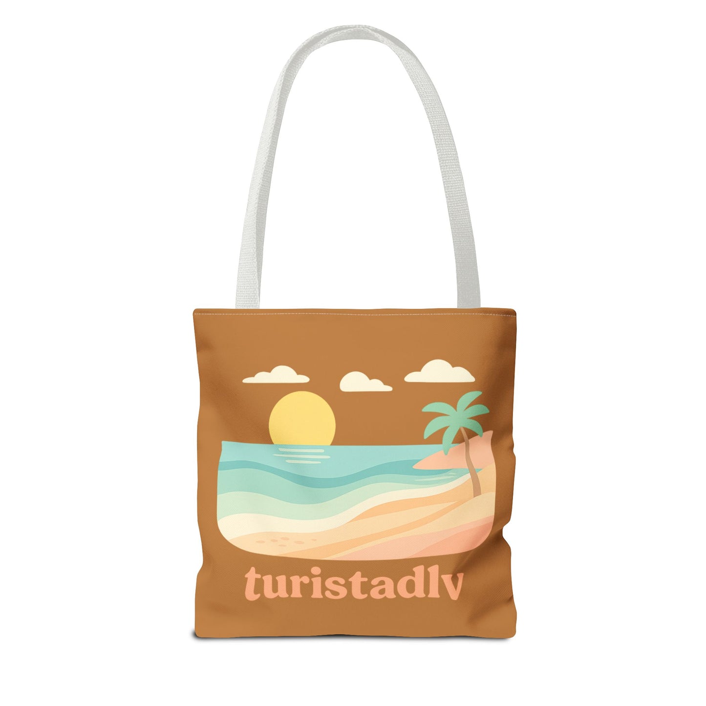 Bolso Tote de Playa Retro, Atardecer y Palmeras