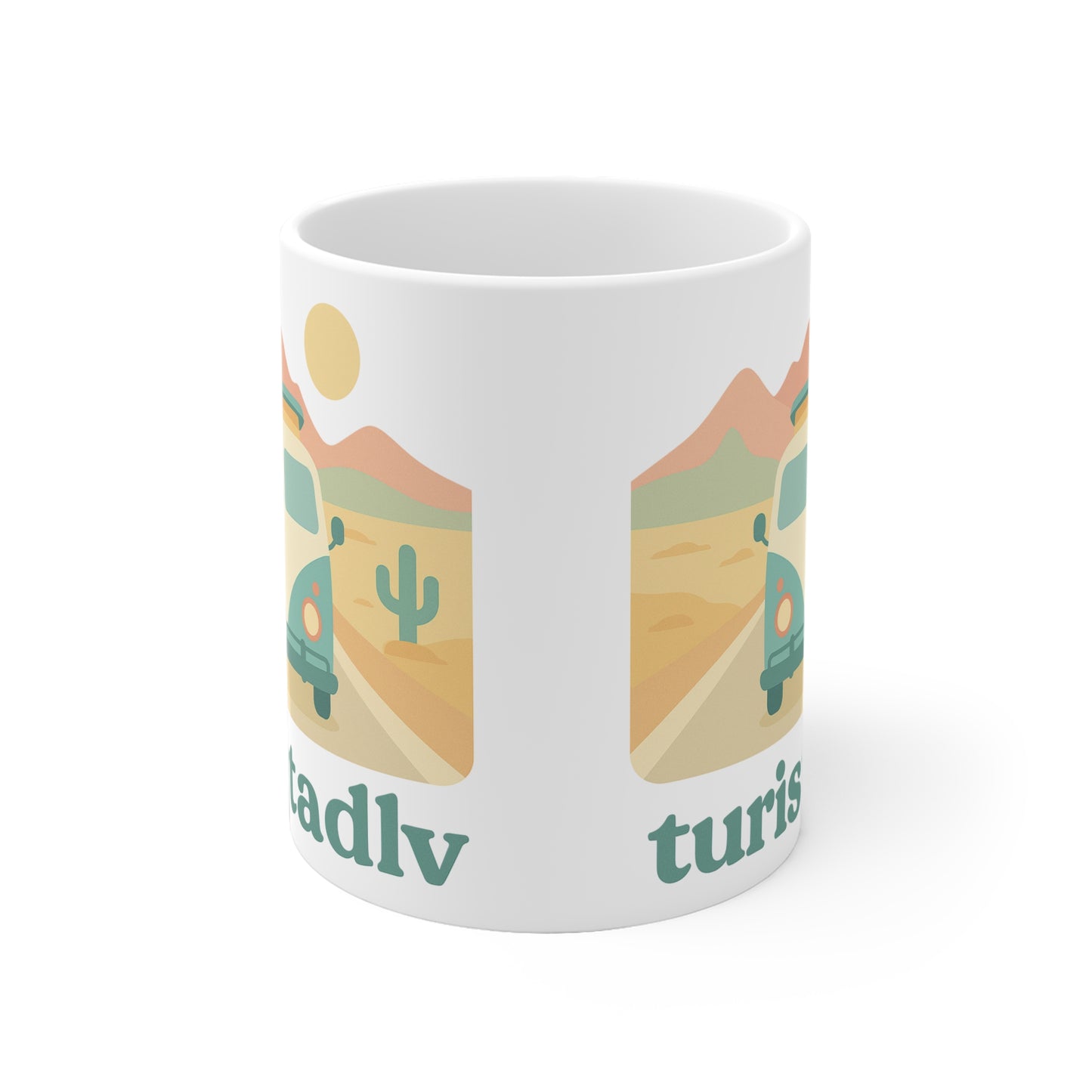 Taza de cerámica de aventura retro, Taza de café vintage Van, regalo de viaje, taza de viaje por carretera, temática de autocaravana, boho.