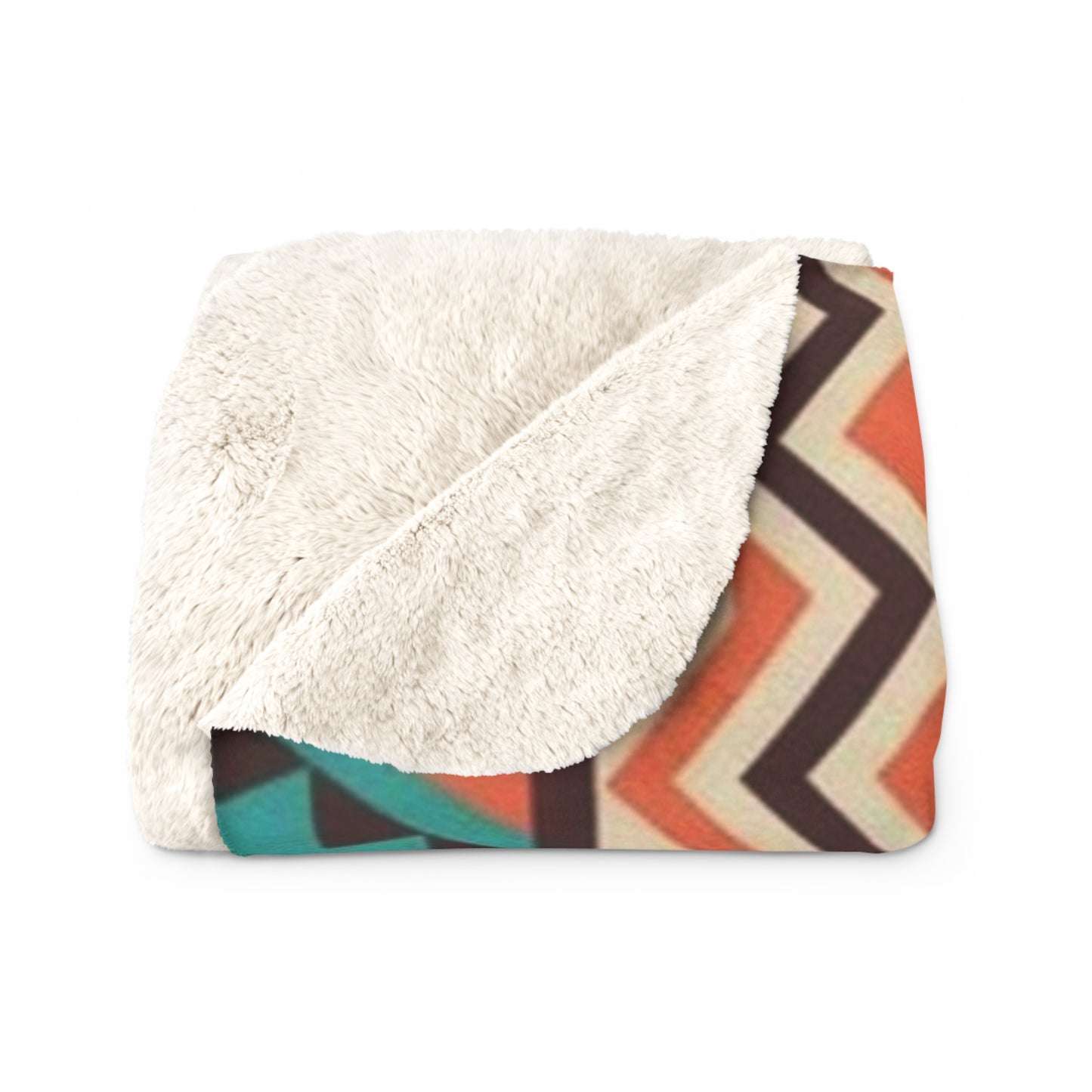 Manta Sherpa con diseño  de lago y montaña, Patrón azteca para exteriores, manta de camping, regalo de viaje, regalo de montaña