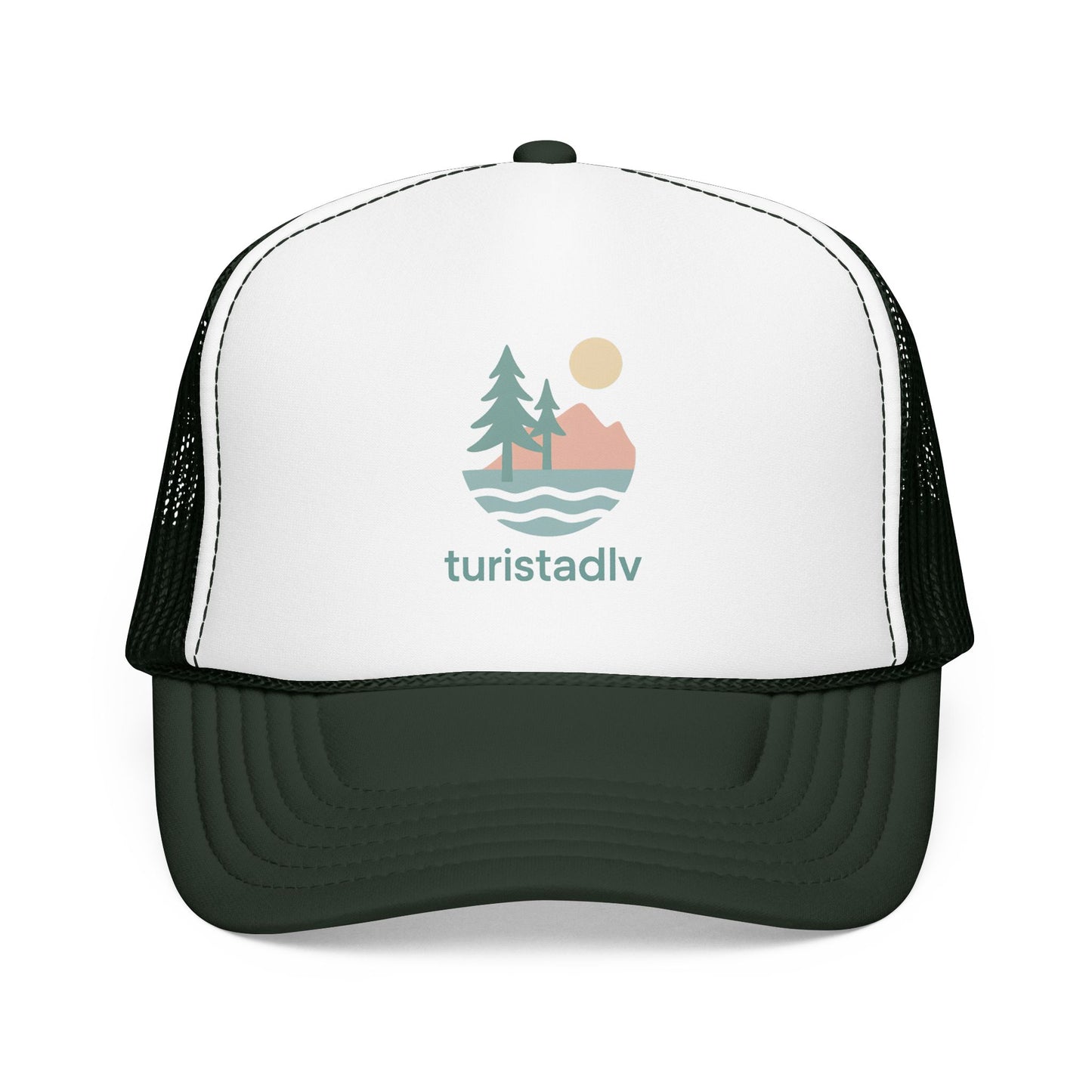 Gorra tipo retro de naturaleza, diseño de lago al atardecer, gorra de surfista con olas, diseño de árboles y montaña, regalo de senderista