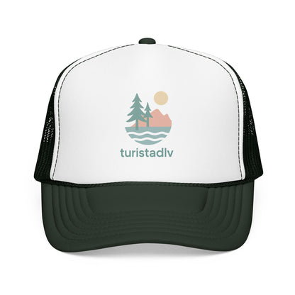 Gorra tipo retro de naturaleza, diseño de lago al atardecer, gorra de surfista con olas, diseño de árboles y montaña, regalo de senderista