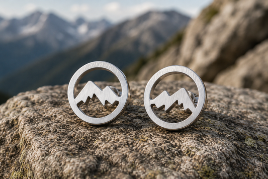 Pendientes de montaña, HOLY MOUNTAIN, Pendientes montaña, cordillera, joyas de montaña, senderista, excursionista, mochilero.