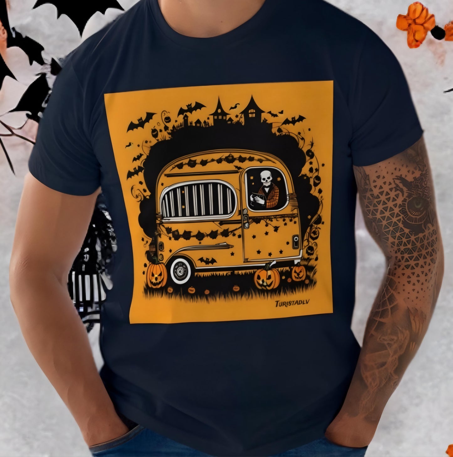 Halloween, Camiseta de Halloween, Camiseta de viajero, Camiseta de calabaza, Dia de muertos, camiseta de Halloween viajera, camiseta negra,