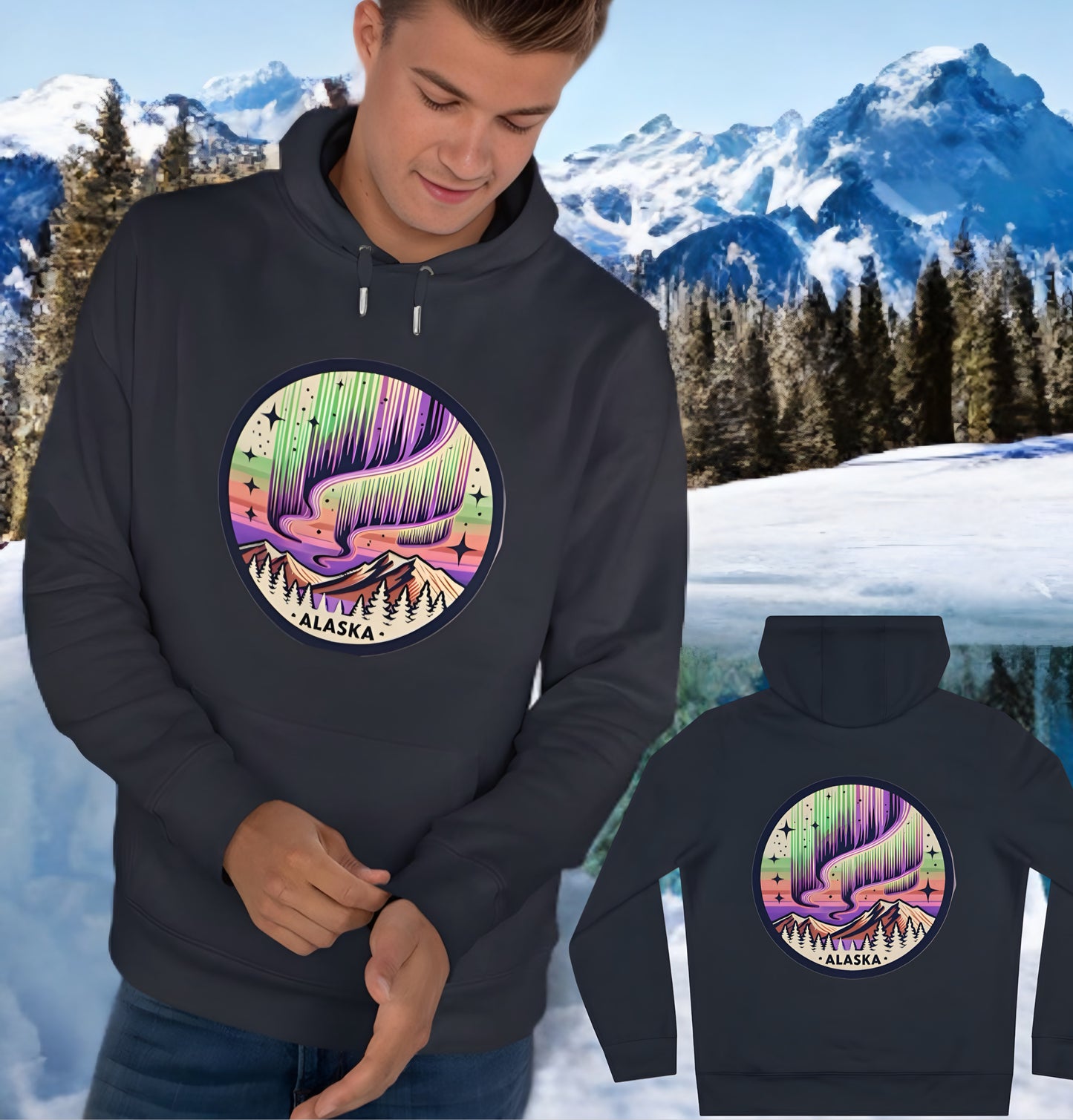 Sudadera de Fairbanks Alaska, suéter de Montaña, Aurora Boreal, exterior