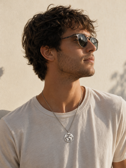 World pendant, WORLD necklace, Traveler necklace, Traveler gift, World map, Globe, Travel gift, Nomad, Travel jewelry