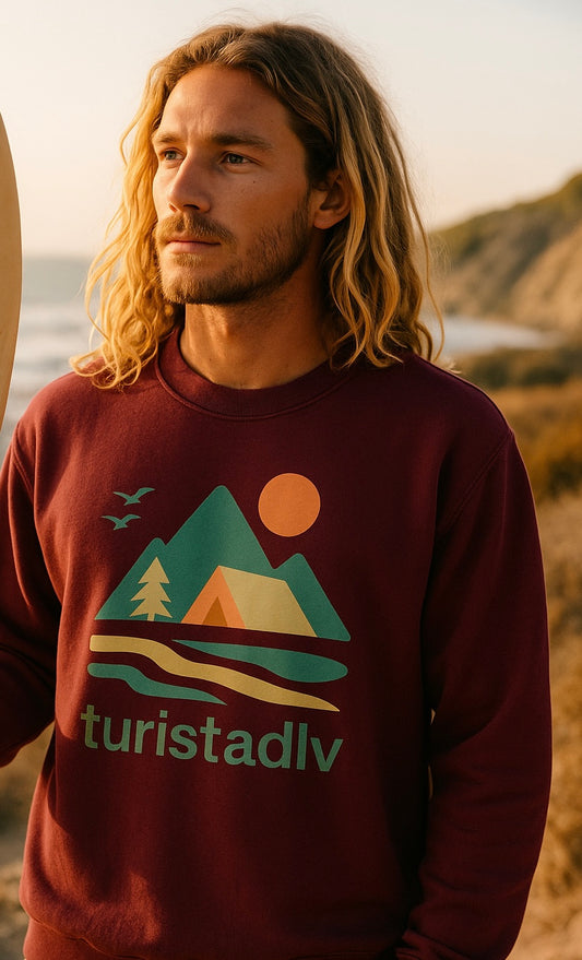 Sudadera unisex de cuello redondo inspirada en la naturaleza, Ambientes acogedores al aire libre, ropa casual, ropa de senderismo, regalo para aventureros