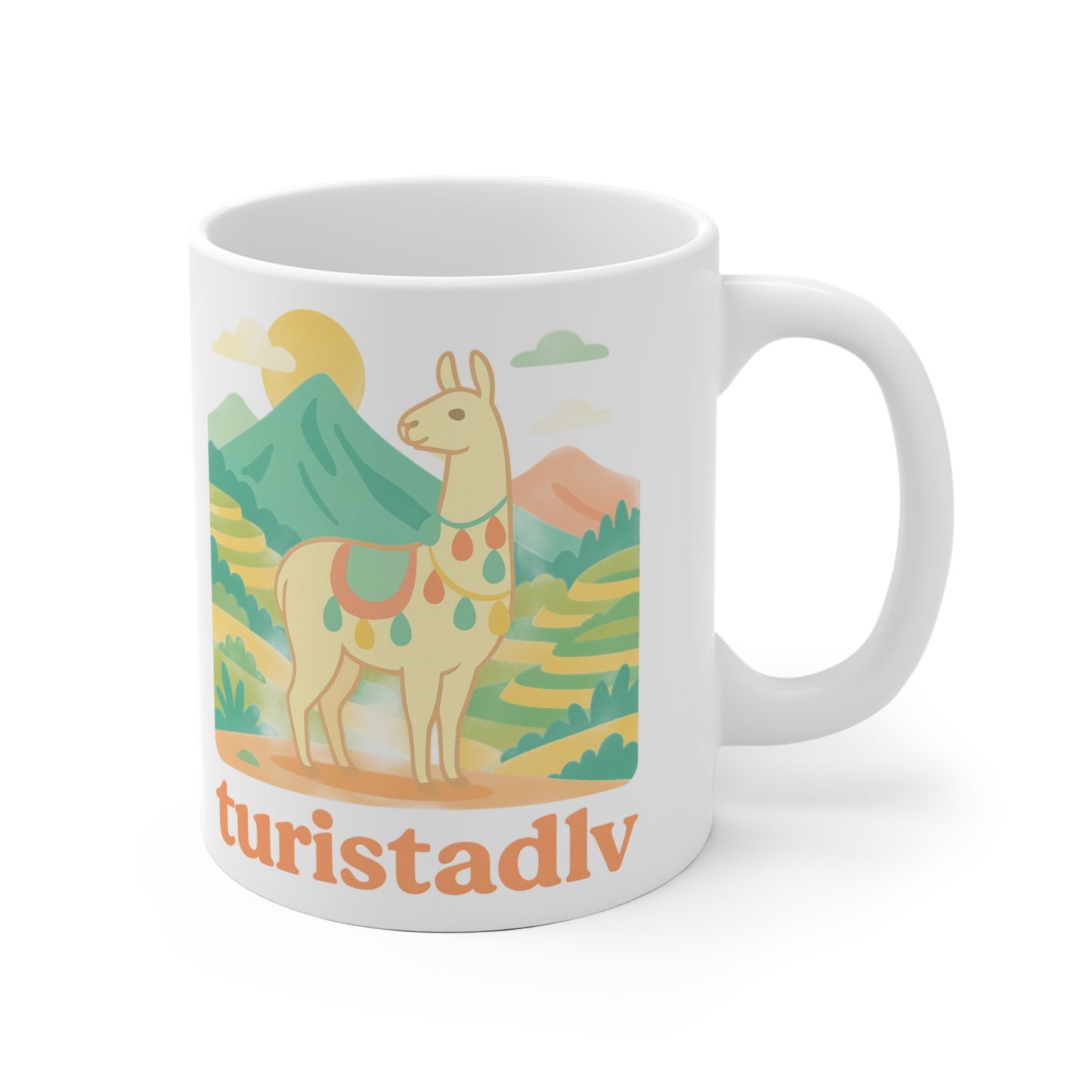 Taza de Llama Peruana, taza de cerámica , Regalo andino, taza de  alpaca, vicuña, guanaco.