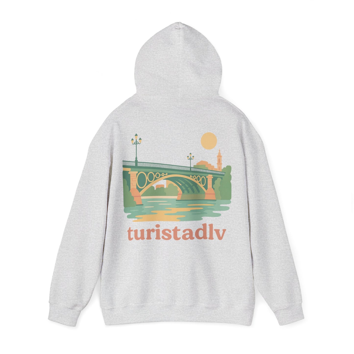 Sudadera con capucha Sevilla Triana, regalo de viajero, diseño Puente de Triana, recuerdo español, sudadera con capucha unisex