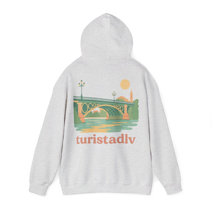 Sudadera con capucha Sevilla Triana, regalo de viajero, diseño Puente de Triana, recuerdo español, sudadera con capucha unisex