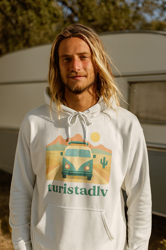 Sudadera de camper, sudadera con capucha de viaje, regalo para viajeros, viaje por carretera de verano, ropa de aventura acogedora, van Life