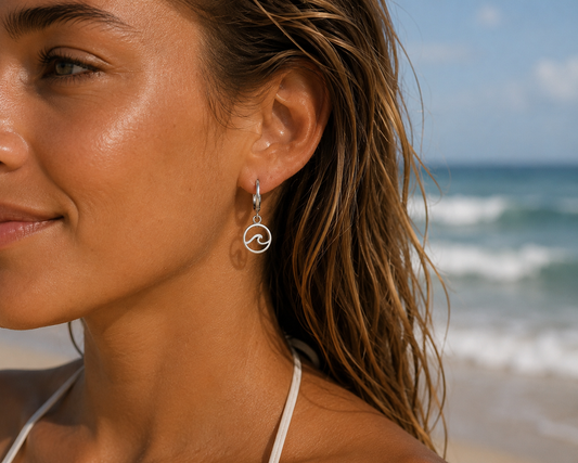 Pendientes de ola de mar, SURF WAVE, Pendientes ola, arete de ola, pendientes veraniegos, pendientes surferos, playa, surf, mar, aros.