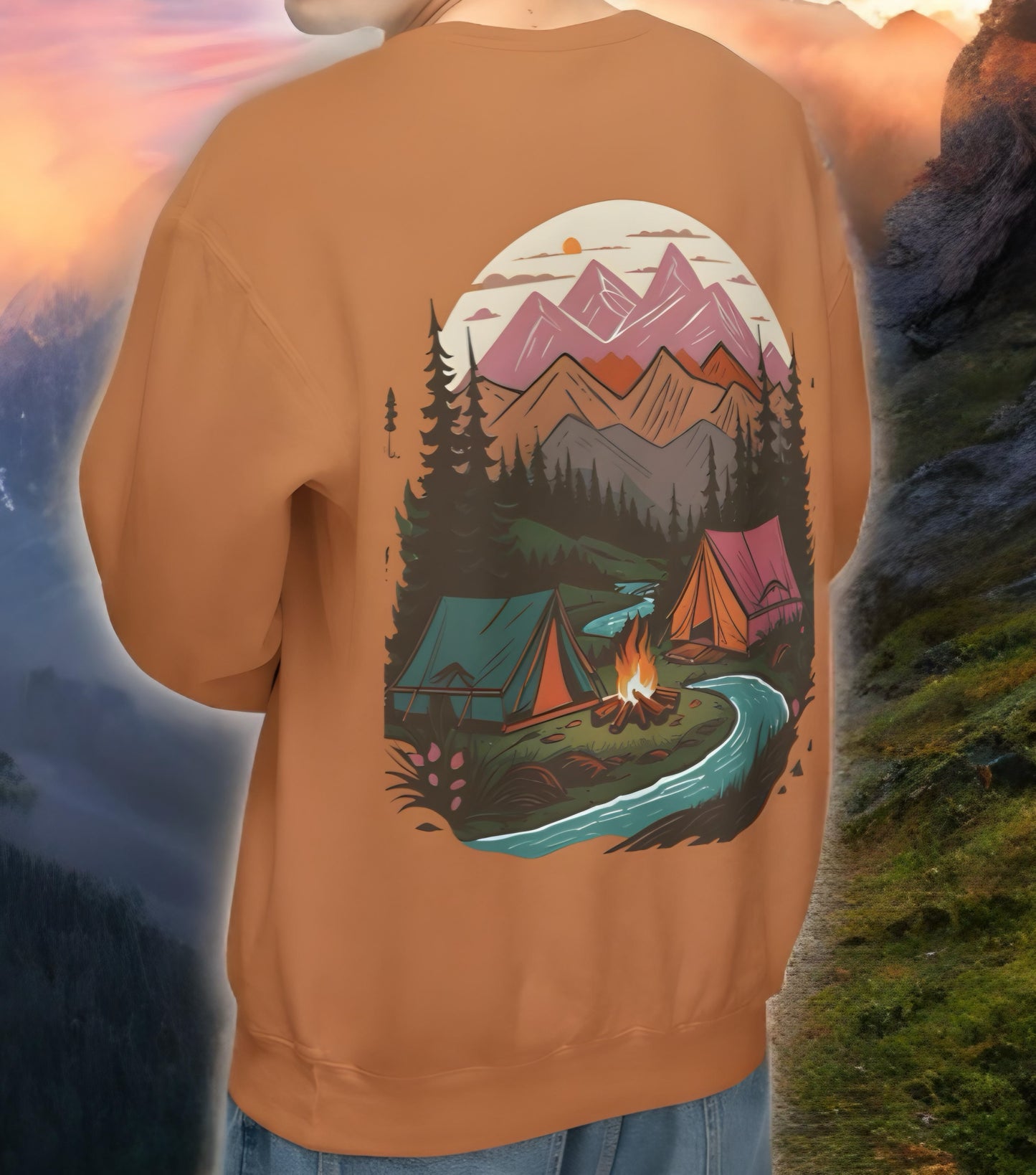 Sudadera para amantes de la naturaleza, sudadera de camping, sudadera de redes sociales, aventurero, viajero, suéter al aire libre