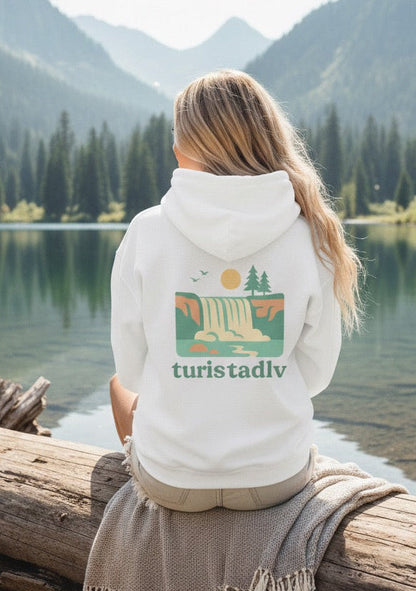 Hoodie Cascada Nature, Diseño de Montaña al Aire Libre