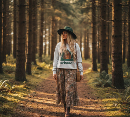 Sudadera de cabaña en el bosque, Paisaje natural de montaña, escena forestal, sudadera de paisaje natural, regalo de camping, viaje, montaña