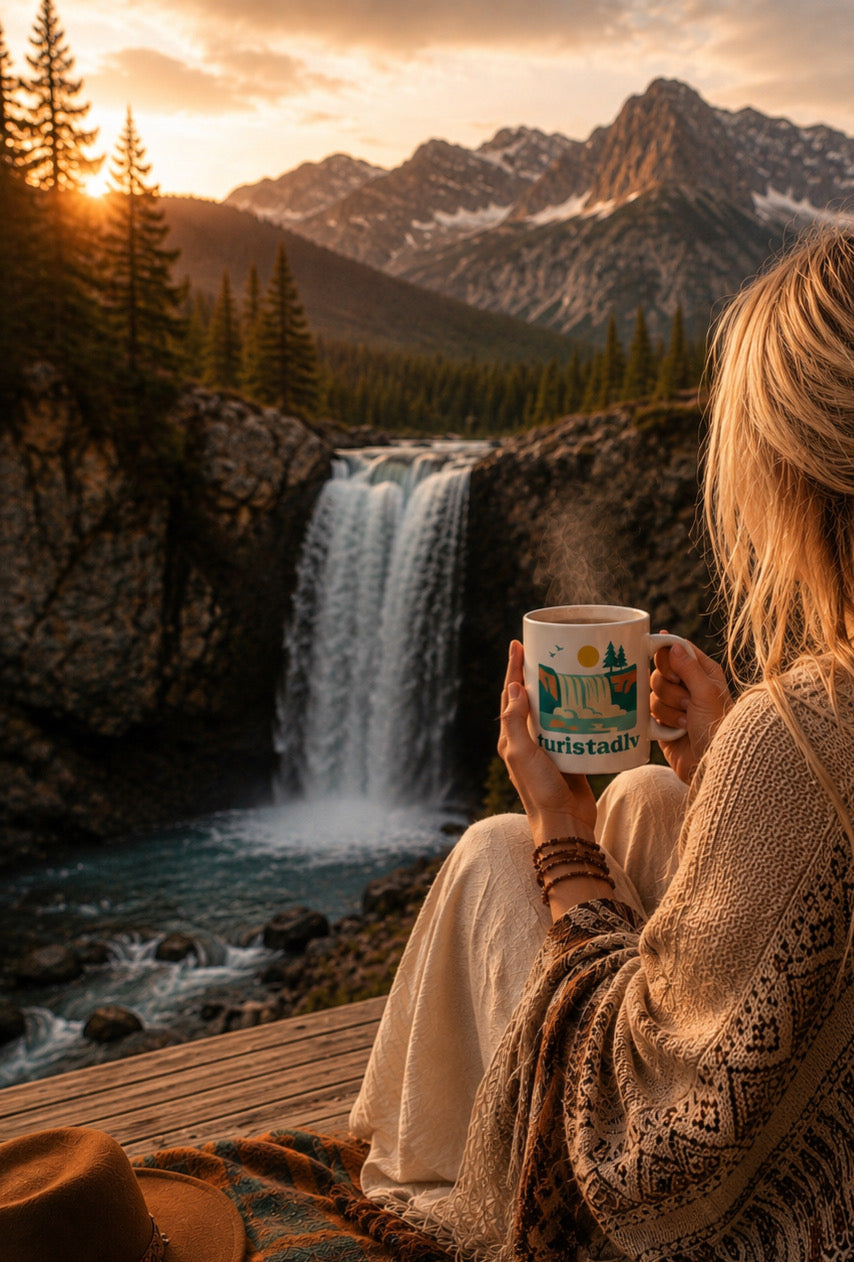 Taza Cascada y Naturaleza, Paisaje Escénico de Camping