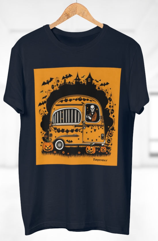 Halloween, Camiseta de Halloween, Camiseta de viajero, Camiseta de calabaza, Dia de muertos, camiseta de Halloween viajera, camiseta negra,