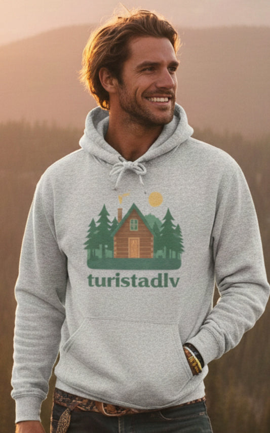 Sudadera con capucha Cabaña en el bosque, sudadera gráfica de Cabaña del bosque, regalo de naturaleza, ropa de exteriores