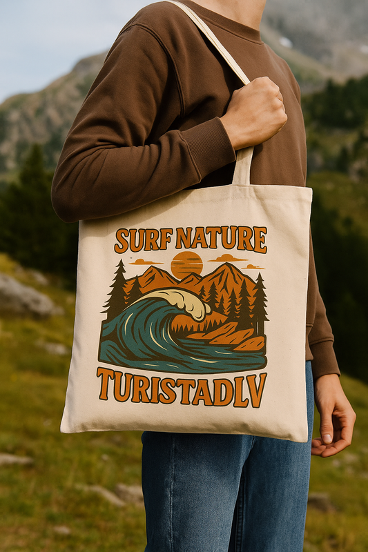 Bolsa de camping retro, perfecta para aventureros, tote bag,compras ecológicas, días de playa, regalo para amantes de la naturaleza, regalo de vida al aire libre.