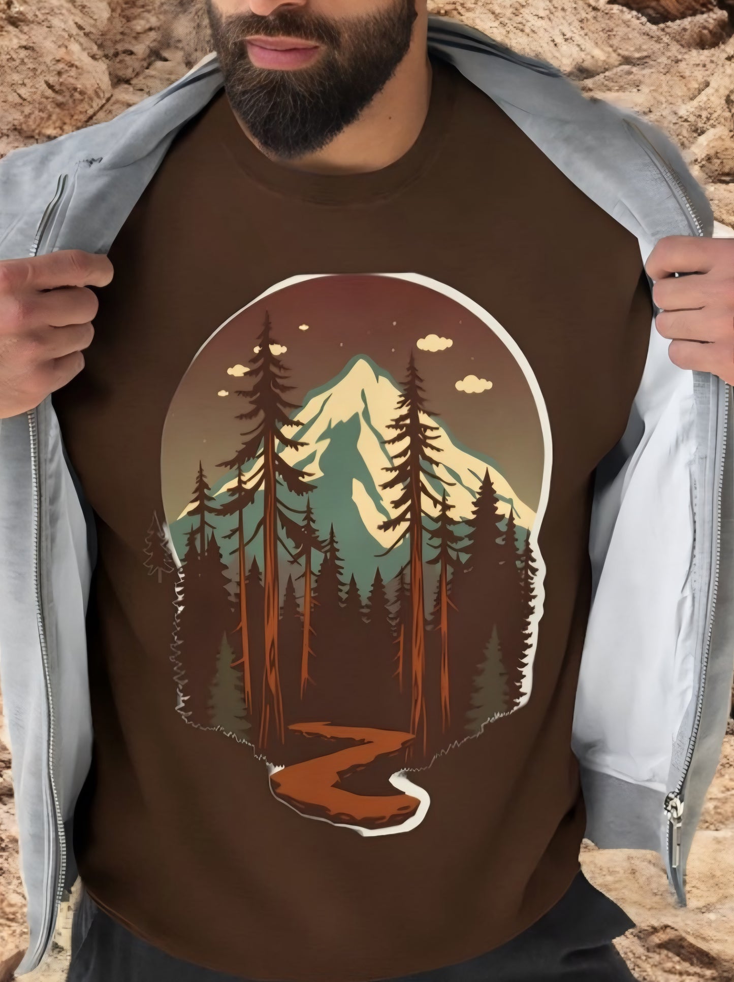 Sudadera vintage de montaña, amantes de la naturaleza, sudadera con capucha del Parque Nacional, ropa de aventura al aire libre,