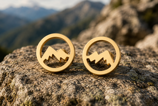 Pendientes de montaña, HOLY MOUNTAIN, Pendientes montaña, cordillera, joyas de montaña, senderista, excursionista, mochilero.