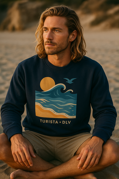 Sudadera  Beach Vibes, suéter Ocean Sunset, regalo para los amantes del surf, ropa casual cómoda, perfecta para el verano, viaje a la playa