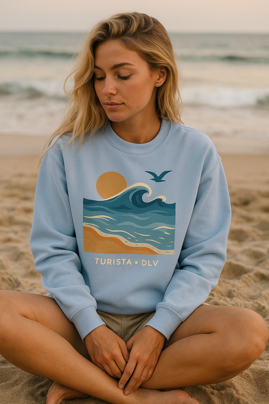 Sudadera  Beach Vibes, suéter Ocean Sunset, regalo para los amantes del surf, ropa casual cómoda, perfecta para el verano, viaje a la playa