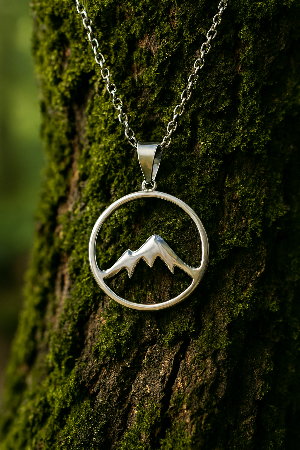 Collar de montaña, colgante de montaña, collar de cordillera, joya de montaña, senderista, excursionista, mochilero, cerro, HOLY MOUNTAIN.