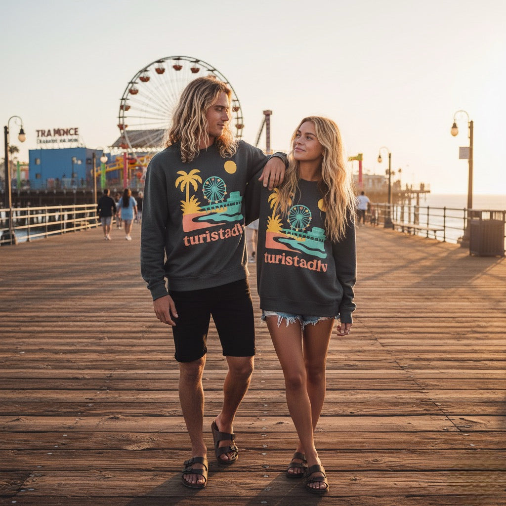 Sudadera unisex California Vibes, suéter de playa de Santa Mónica, regalo de la ruta 66, sudadera de Venice Beach, muelle de Santa Mónica