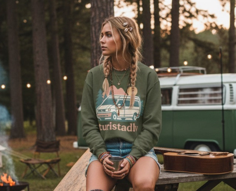 Sudadera de Van Life, sudadera de Camper Van, regalo para amantes de la naturaleza, sudadera para acampar, ropa de aventura al aire libre