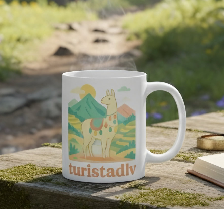 Taza de Llama Peruana, taza de cerámica , Regalo andino, taza de  alpaca, vicuña, guanaco.