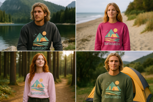 Sudadera unisex de cuello redondo inspirada en la naturaleza, Ambientes acogedores al aire libre, ropa casual, ropa de senderismo, regalo para aventureros