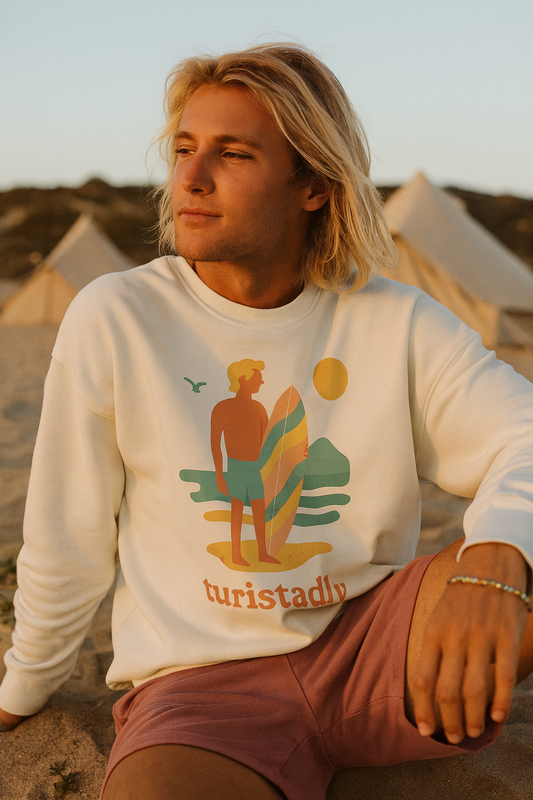 Sudadera de surf, suéter con diseño de tabla de surf perfecta para días de verano, amantes de la playa, viajes, relajación, ropa unisex