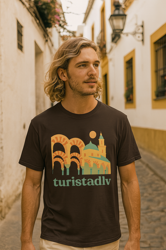 Camiseta de mezquita de Córdoba, camiseta de viaje, ciudad, camisa para amantes de la naturaleza, ropa de vacaciones, camiseta de turista