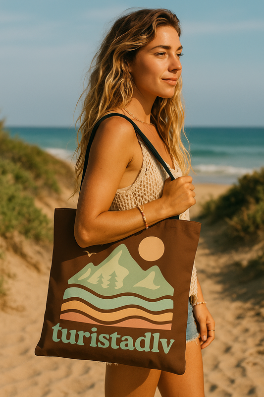 Bolso de mano Retro de paisaje de montaña, tote bag, regalo de montaña, diseño de viajero, amante de la naturaleza, turista